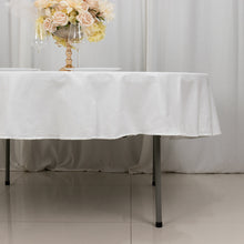 Round Seamless Tablecloth 90 Inch In White 100% Cotton Linen