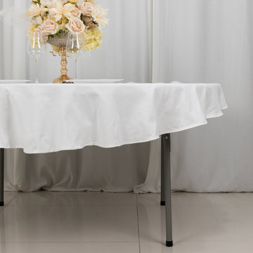 Versatile and Stylish White Round Tablecloth for Any Occasion