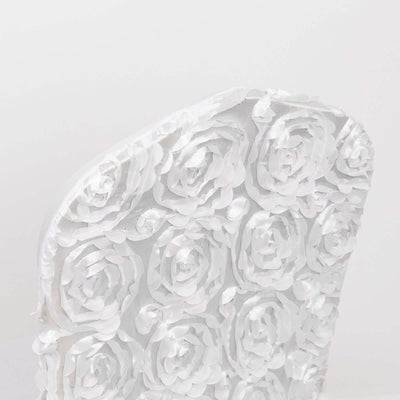 White rose-patterned decorative wall art piece