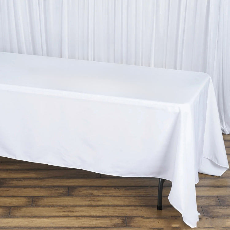 White190 GSM Premium Polyester Seamless Tablecloth 72 Inch x 120 Inch Rectangular 