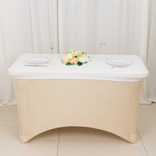 White Stretch Spandex Banquet Tablecloth Top Cover