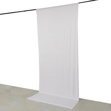 White 4-Way Stretch Spandex Drapery Panel with Rod Pockets, Photography Backdrop Curtain
