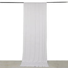 White 4-Way Stretch Spandex Drapery Panel with Rod Pockets, Photography Backdrop Curtain