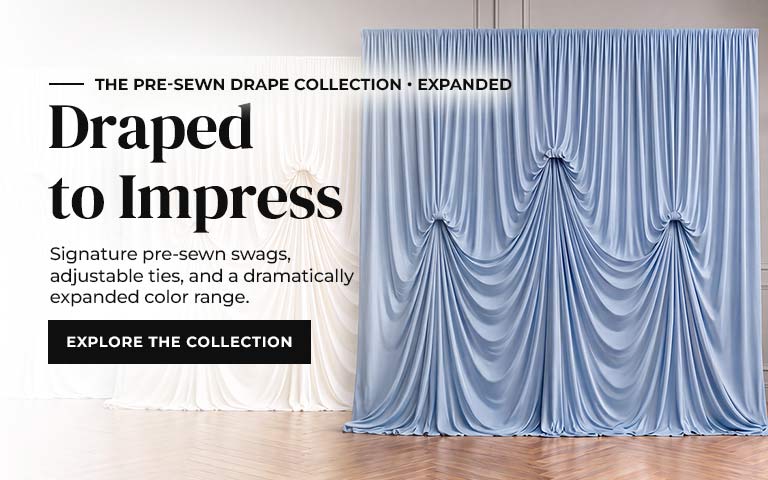 Discover our expanded Pre-Sewn Drape Collection—signature sculptural swags, now in more colors an...