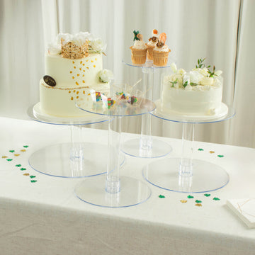 Elevate Your Dessert Display with the 4-Tier XL Clear Acrylic Cake Stand
