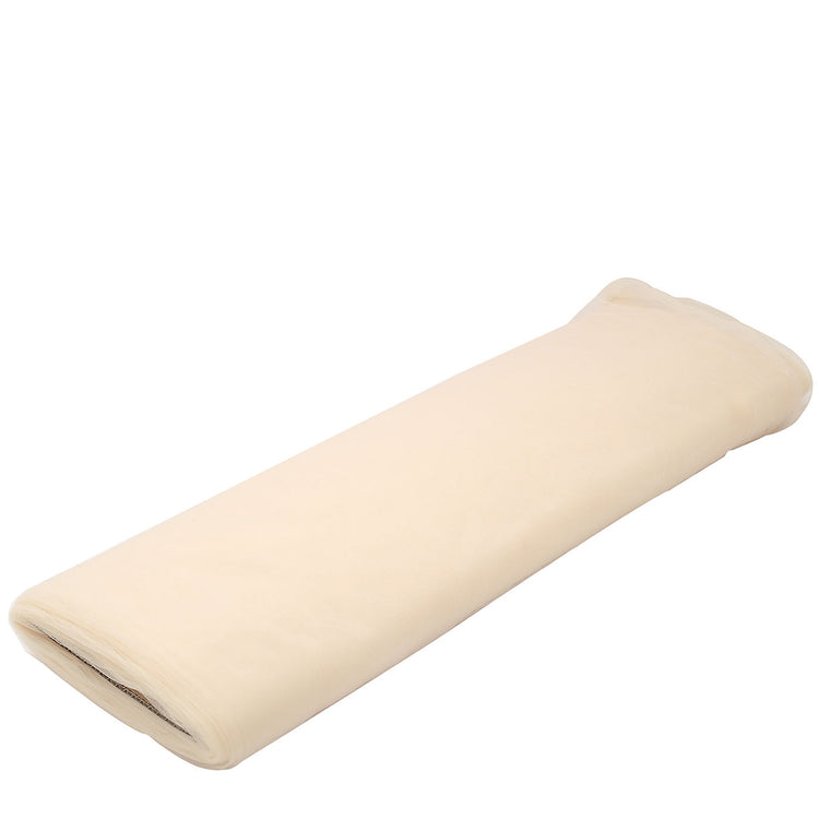 54 Inch x 40 Yards Tulle Sheer Ivory Fabric Bolt#whtbkgd