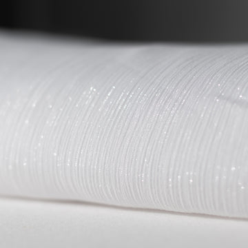 54"x10 Yards White Minimal Crinkle Chiffon Shiny Fabric Bolt, DIY Craft Fabric Roll
