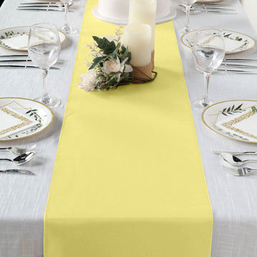 Yellow Polyester Table Runner 12"x108"