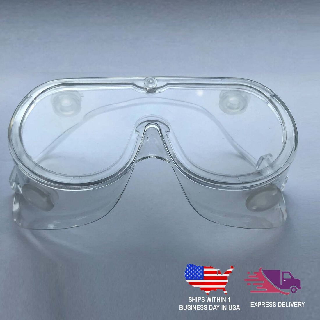 Clear safety goggles for protection and visibility