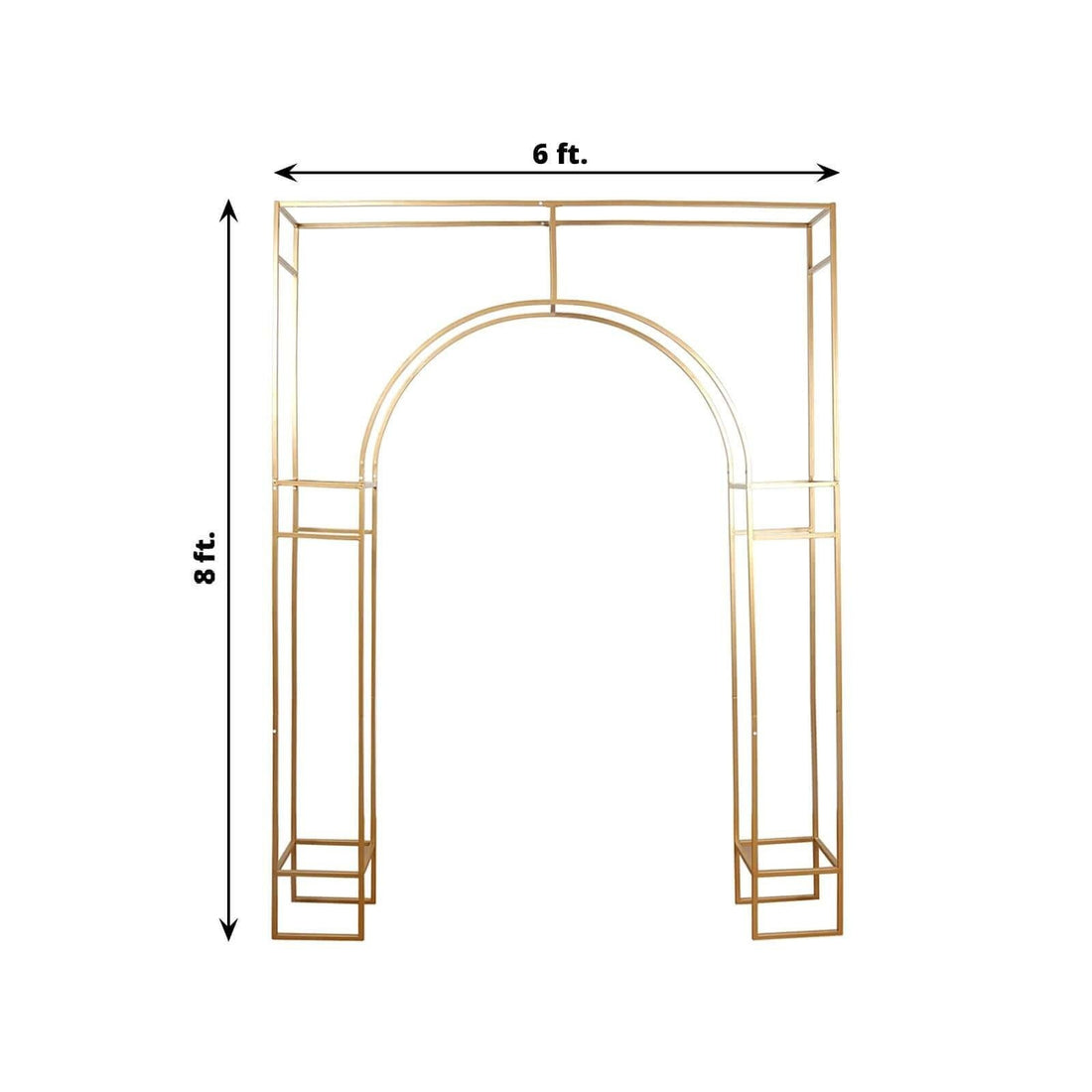 Heavy Duty Gold Metal Rectangular Arch | eFavormart