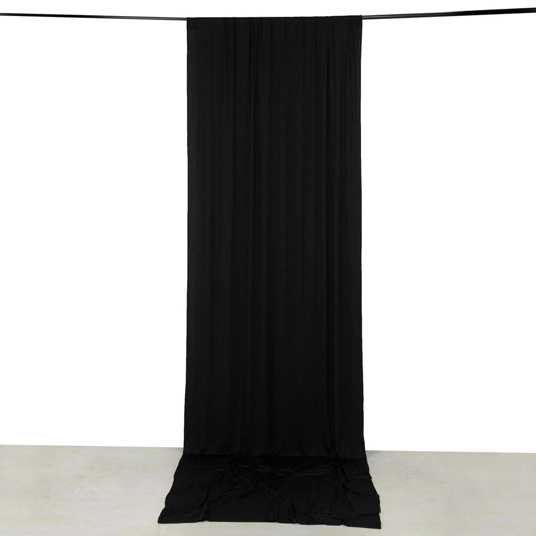 Black fabric backdrop for photography and staging