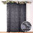 Black lace curtain with floral pattern and close-up texture detail.