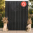 Black flame retardant curtain backdrop with elegant wedding floral decor