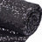 Black sequin fabric roll for crafting and decoration. #whtbkgd