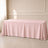 blush rectangle tablecloth on a table