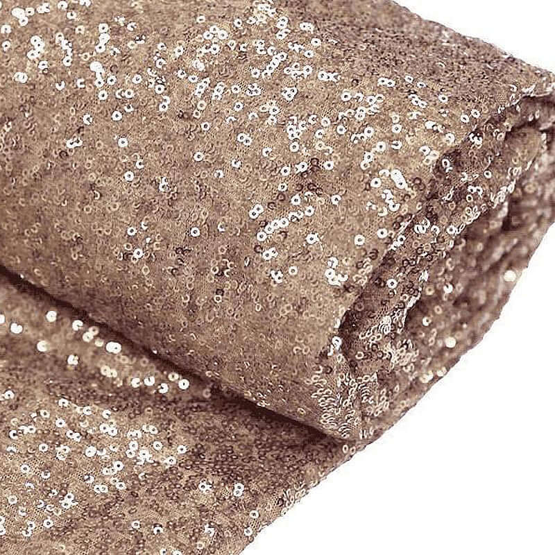 Shiny gold sequin fabric roll on a white background #whtbkgd