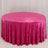 Bright pink velvet round tablecloth on a round table