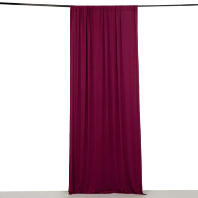 Burgundy 4-Way Stretch Spandex Backdrop Drape Curtain, Wrinkle Free Event Divider Panel with Rod Pockets - 5ftx10ft