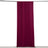 Maroon fabric curtain hanging from a rod against a white background