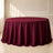burgundy seamless polyester round tablecloth