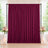 Burgundy velvet backdrop with floral candle wedding decor and window curtains