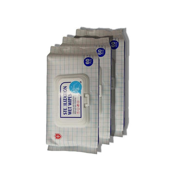 60 Pack Wet Antibacterial Sterile Wipes: Your Event Décor Essential