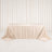 Champagne gold satin tablecloth with elegant draped corners on table