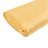 Yellow satin fabric roll on a white background.