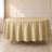 champagne round tablecloth on a dining table