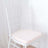 White chiavari chair with a soft pink cushion