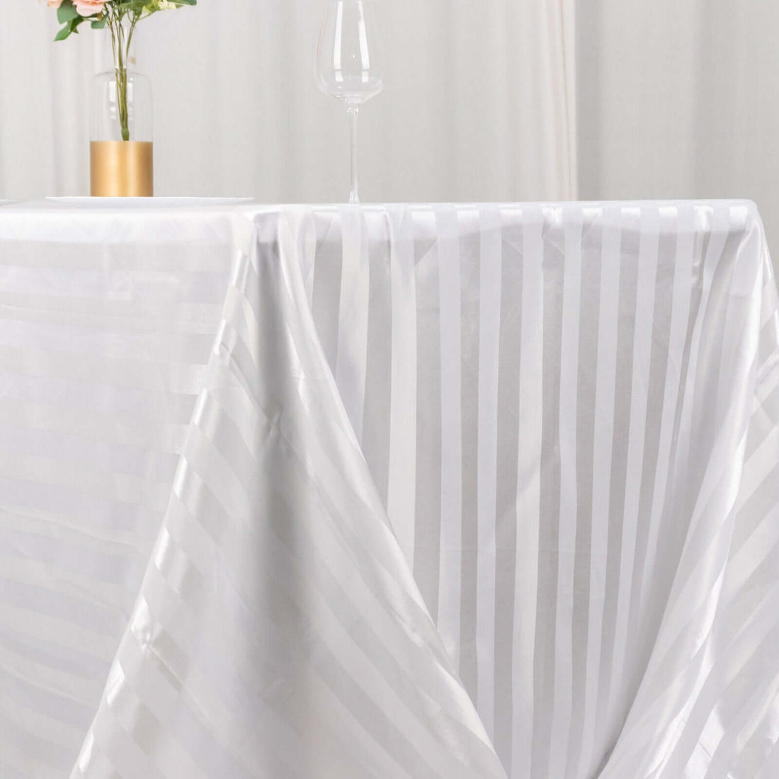 Satin Stripe Tablecloth 90