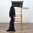 Gold chiavari chair with black satin sash draped over the back. Satin sash sold separately.