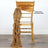 Gold chiavari chair with a satin sash draped elegantly. Satin sash sold separately.