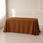 Cinnamon brown seamless finish rectangle tablecloth 90"x132