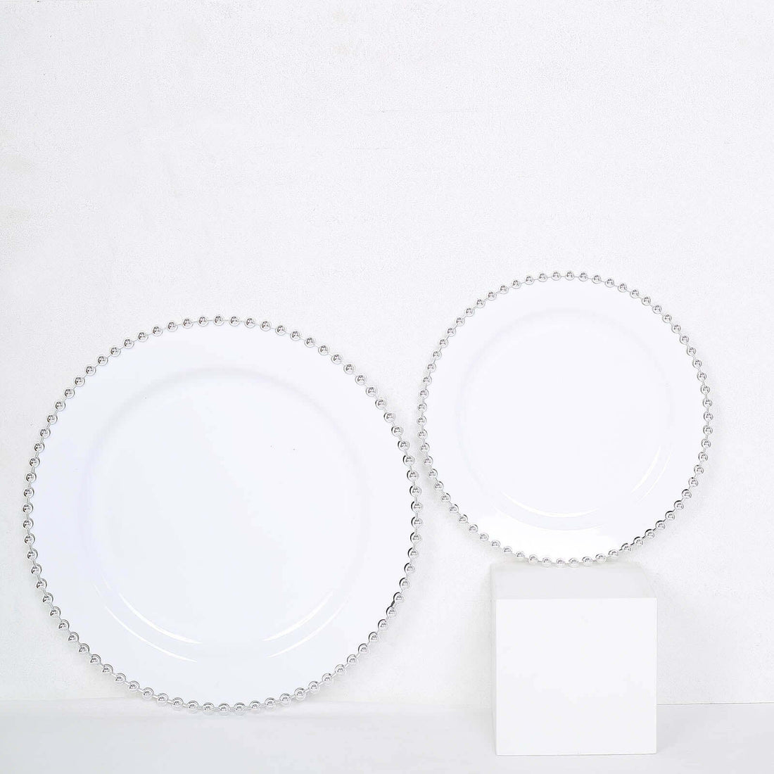 Plastic Beaded Rim Dinner Plates 10