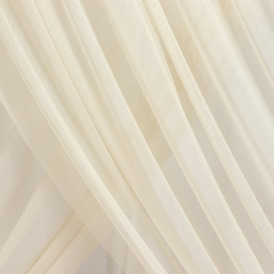Sheer ivory fabric draped elegantly, showcasing soft texture and flow. #whtbkgd