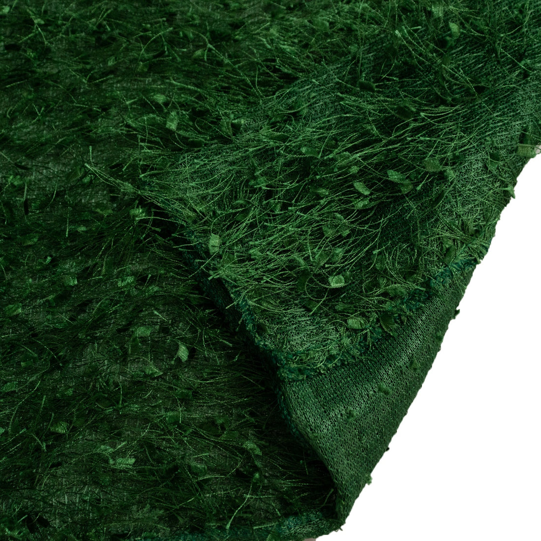 Green Fringe Shag Polyester Curtain 5ftx10ft | eFavormart