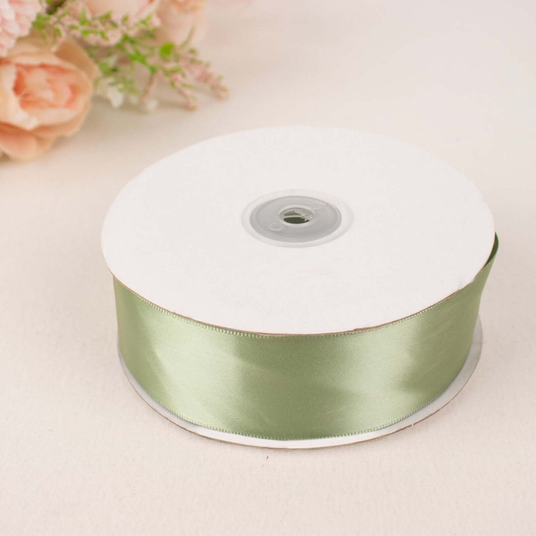 Sage Ribbon Sage Green Decorative Satin Ribbon 50 Yards | eFavormart
