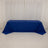 Blue tablecloth draped over a table with a smooth finish