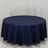 Navy round tablecloth on a plain backdrop