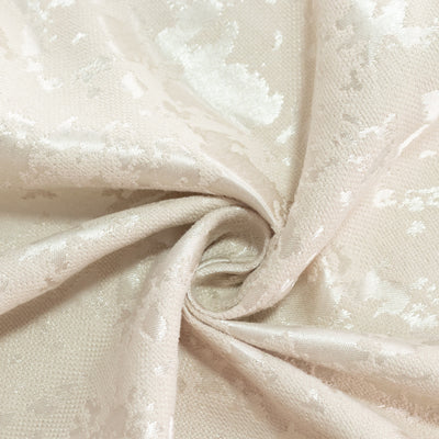 Cream floral jacquard fabric with soft satin sheen and elegant texture#whtbkgd