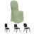 Green chair cover with three different chair styles displayed below it.