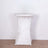 White table cover for cocktail tables, stylish and elegant.