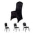 Black chair cover with three different chair styles below it