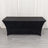 Black table cover for events and parties, featuring a sleek, modern design.