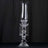 Elegant crystal candle holder with decorative accents.