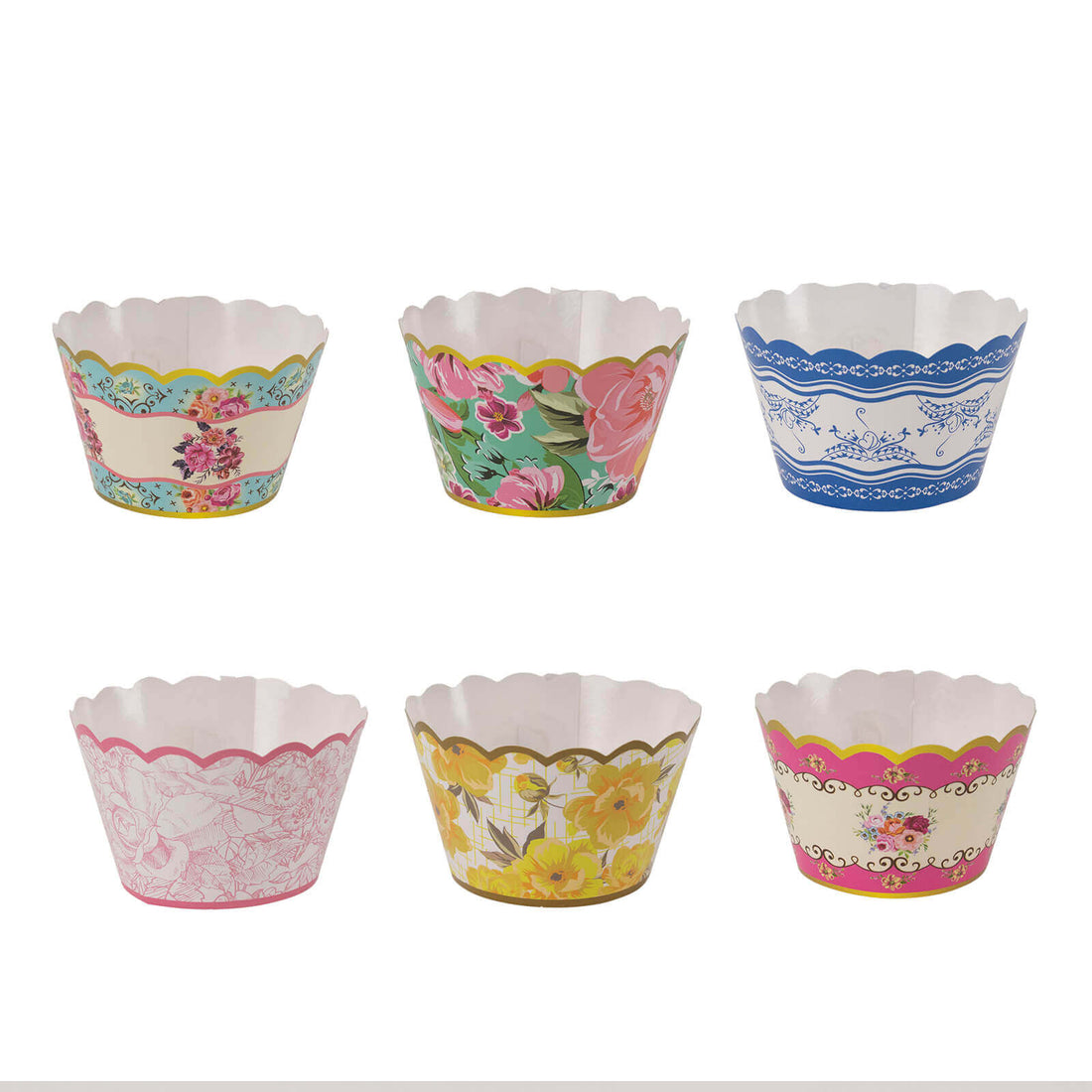 Paper Cupcake Wrappers Mixed Floral 3