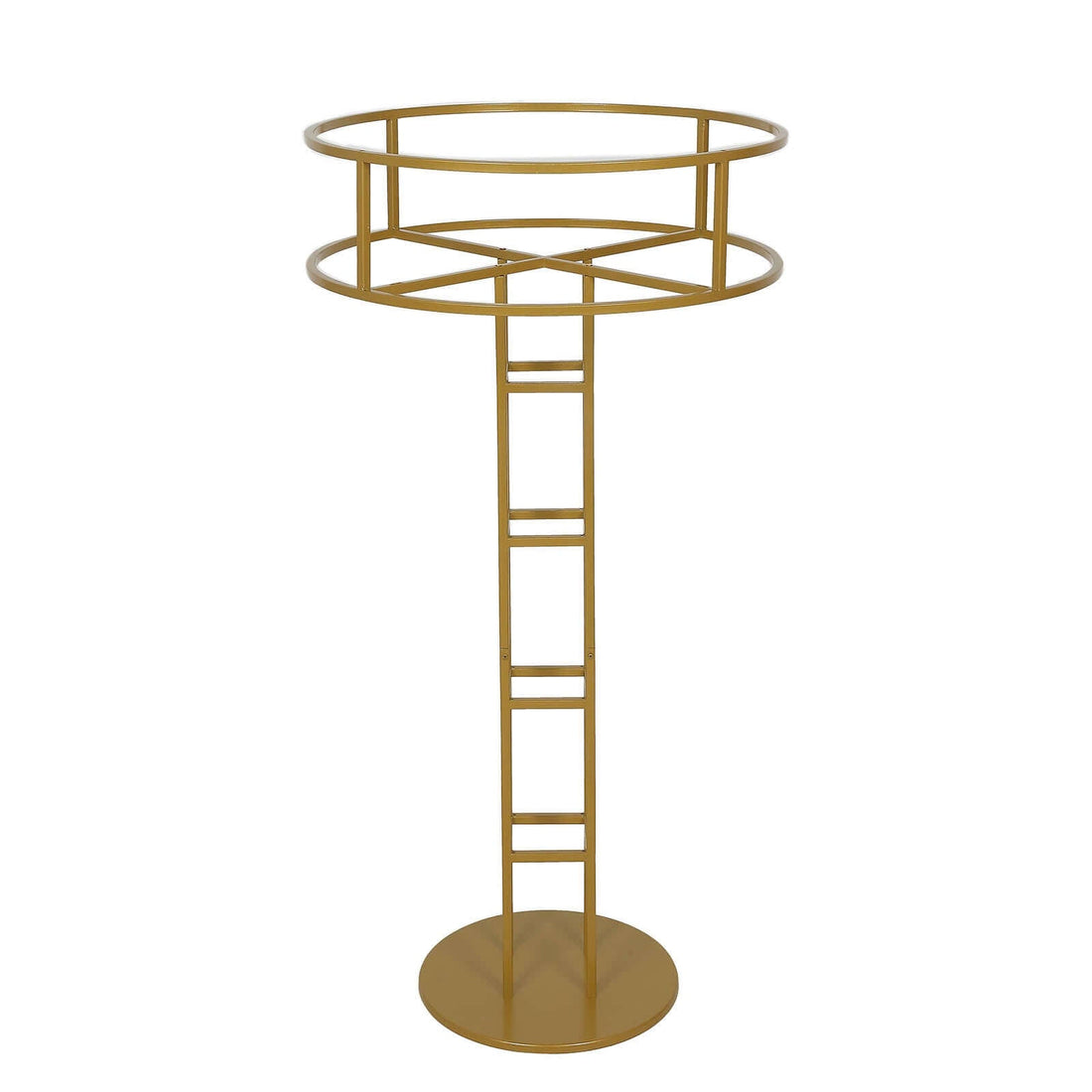 Metal Halo Top Floral Riser Pedestal Gold 46