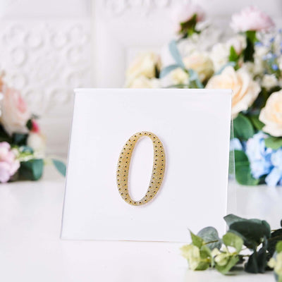 Decorative Rhinestone Alphabet "O" Letter Stickers 4", Gold Glitter Adhesive Craft Letters - DIY Sparkle Embellishments