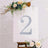 Decorative glitter number 2 on a canvas with floral accents.